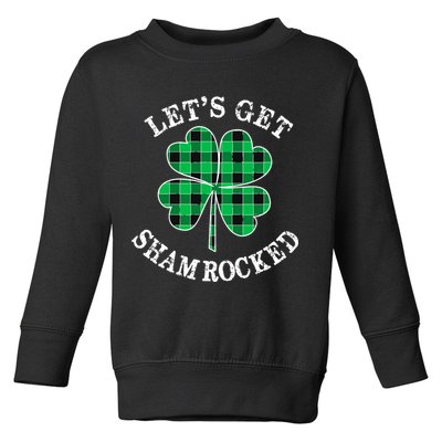 Let's Get Shamrocked: St. Patrick's Day Design With Clover Toddler Sweatshirt