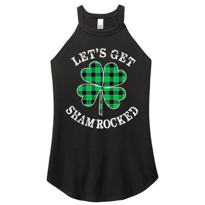 Let's Get Shamrocked: St. Patrick's Day Design With Clover Women's Perfect Tri Rocker Tank