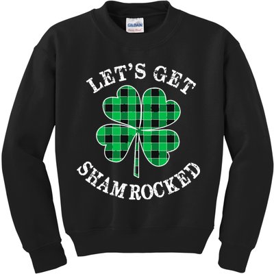 Let's Get Shamrocked: St. Patrick's Day Design With Clover Kids Sweatshirt