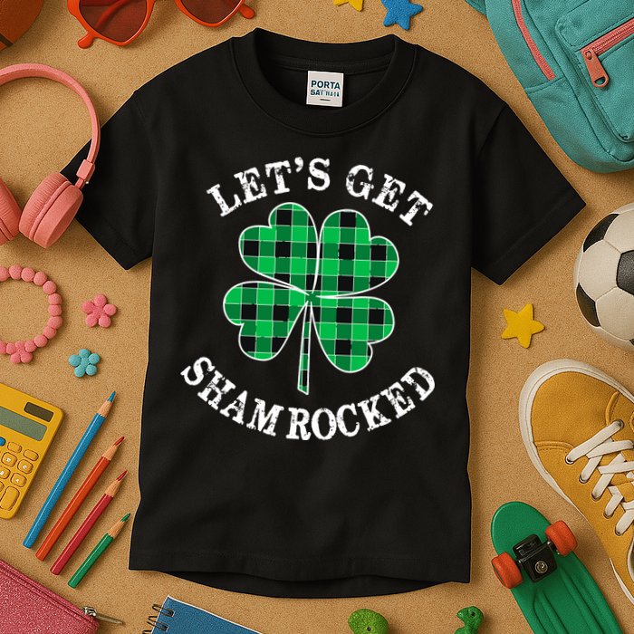 Let's Get Shamrocked: St. Patrick's Day Design With Clover Kids T-Shirt