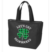 Let's Get Shamrocked: St. Patrick's Day Design With Clover Zip Tote Bag