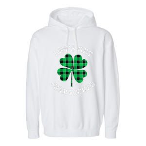 Let's Get Shamrocked: St. Patrick's Day Design With Clover Garment-Dyed Fleece Hoodie