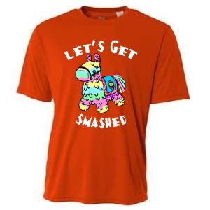 LetS Get Smashed Mexican Party Gift Cooling Performance Crew T-Shirt