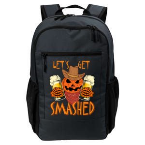 LetS Get Smashed Pumpkin Halloween Beer Oktoberfest Funny Gift Daily Commute Backpack