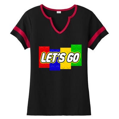 Let's Go Spoof Parody Logo Ladies Halftime Notch Neck Tee