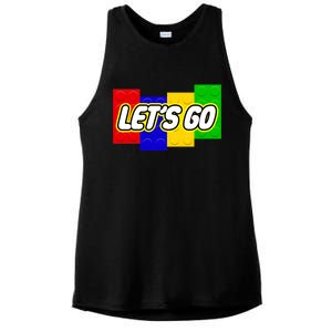 Let's Go Spoof Parody Logo Ladies PosiCharge Tri-Blend Wicking Tank