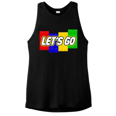 Let's Go Spoof Parody Logo Ladies PosiCharge Tri-Blend Wicking Tank