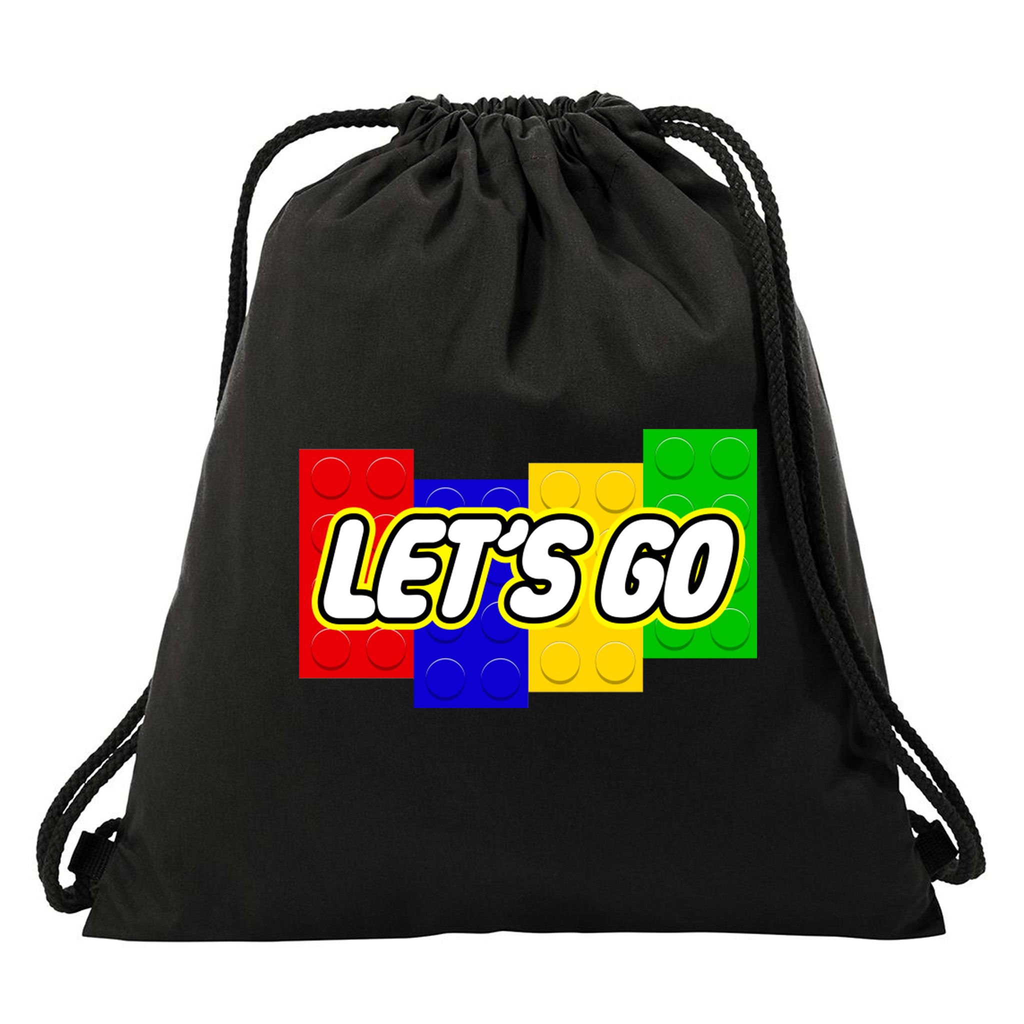 Let's Go Spoof Parody Logo Drawstring Bag