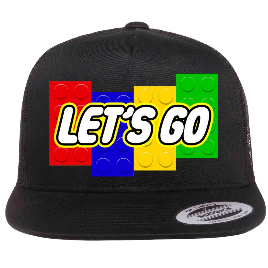 Let's Go Spoof Parody Logo Flat Bill Trucker Hat