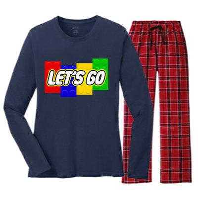 Let's Go Spoof Parody Logo Women's Long Sleeve Flannel Pajama Set 