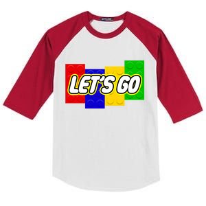 Let's Go Spoof Parody Logo Kids Colorblock Raglan Jersey