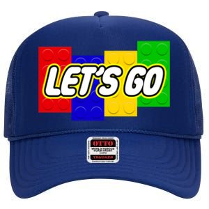 Let's Go Spoof Parody Logo High Crown Mesh Back Trucker Hat