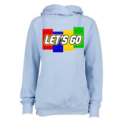 Let's Go Spoof Parody Logo Womens Funnel Neck Pullover Hood