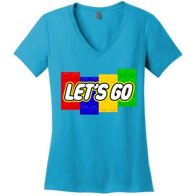 Let's Go Spoof Parody Logo Women's V-Neck T-Shirt