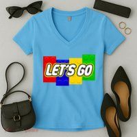 Let's Go Spoof Parody Logo Women's V-Neck T-Shirt
