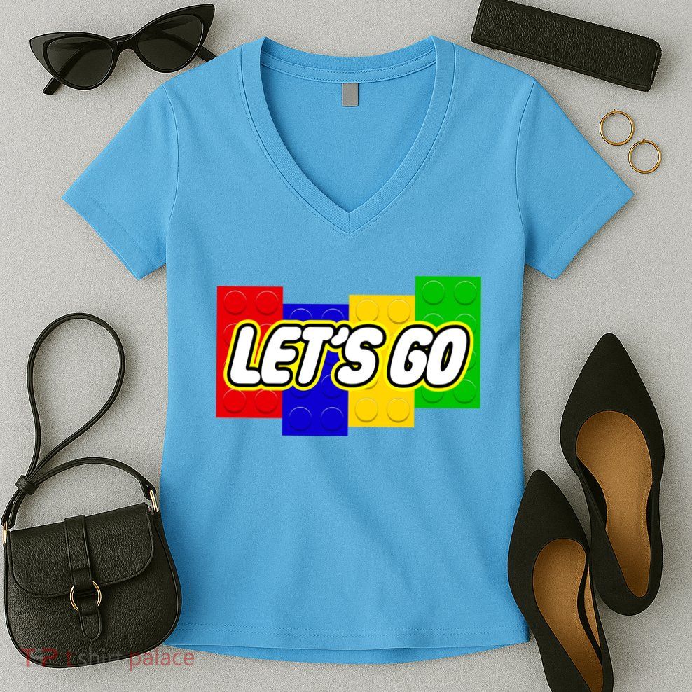 Let's Go Spoof Parody Logo Women's V-Neck T-Shirt