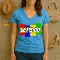 Let's Go Spoof Parody Logo Women's V-Neck T-Shirt