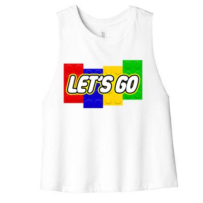 Let's Go Spoof Parody Logo Women's Racerback Cropped Tank