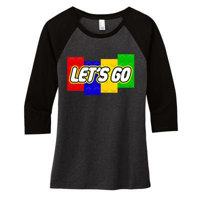 Let's Go Spoof Parody Logo Women's Tri-Blend 3/4-Sleeve Raglan Shirt