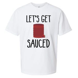 Let's Get Sauced  Funny Get Sauced Thanksgiving  Sueded Cloud Jersey T-Shirt