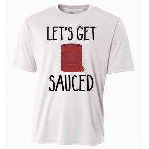 Let's Get Sauced  Funny Get Sauced Thanksgiving  Cooling Performance Crew T-Shirt