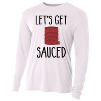 Let's Get Sauced  Funny Get Sauced Thanksgiving  Cooling Performance Long Sleeve Crew