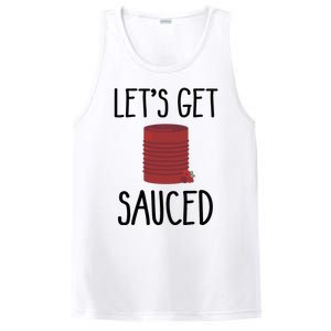 Let's Get Sauced  Funny Get Sauced Thanksgiving  PosiCharge Competitor Tank