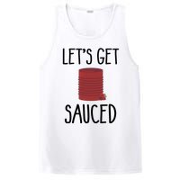 Let's Get Sauced  Funny Get Sauced Thanksgiving  PosiCharge Competitor Tank