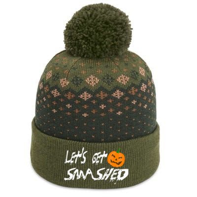 LetS Get Smashed Pumpkin Funny Halloween Gift The Baniff Cuffed Pom Beanie