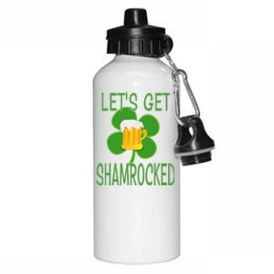 Let's Get Shamrocked St. Patty's Day Aluminum Water Bottle