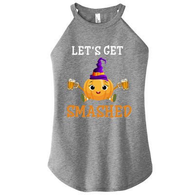 Lets Get Smashed Funny Pumpkin Beer Halloween Witch Gift Women’s Perfect Tri Rocker Tank