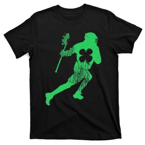 Lacrosse Gift St. Patrick's Day Shamrock Irish Saint Paddy's T-Shirt