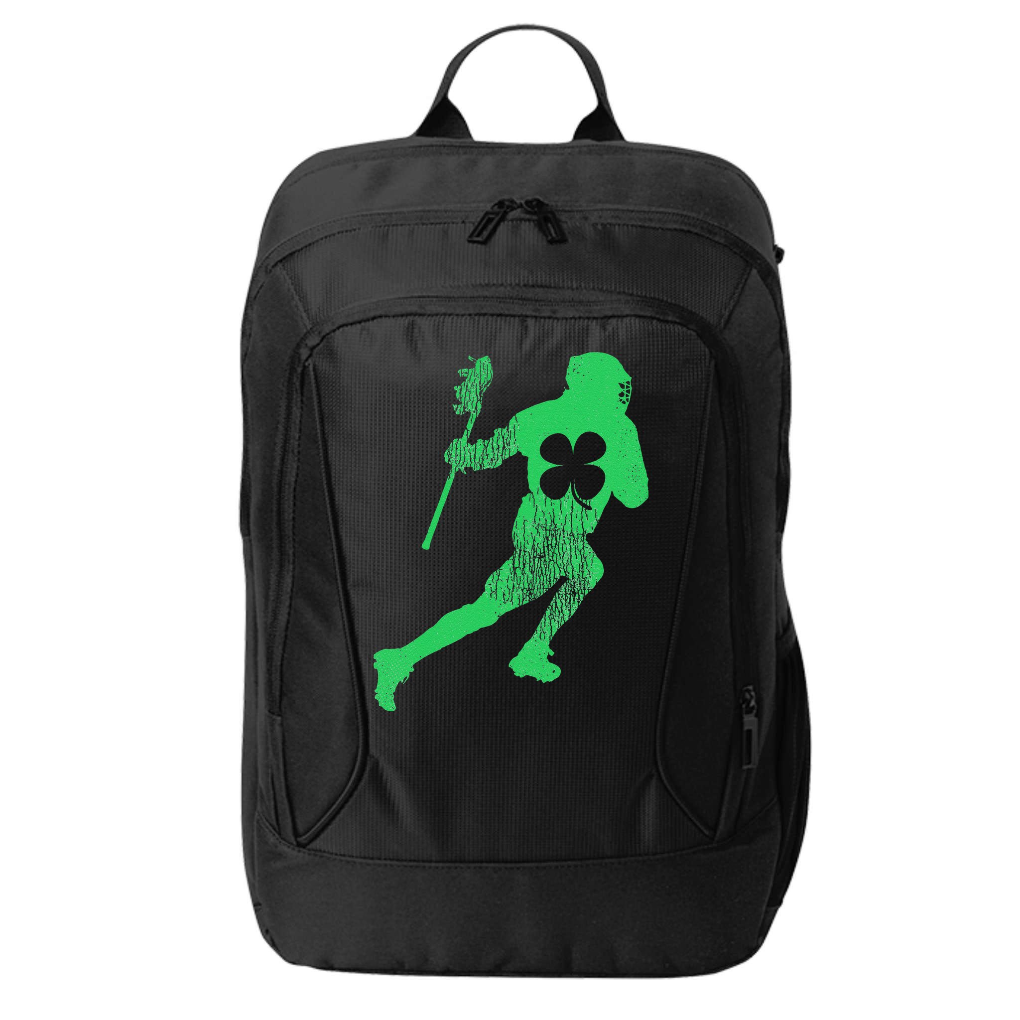 Lacrosse Gift St. Patrick's Day Shamrock Irish Saint Paddy's City Backpack