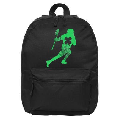 Lacrosse Gift St. Patrick's Day Shamrock Irish Saint Paddy's 16 in Basic Backpack
