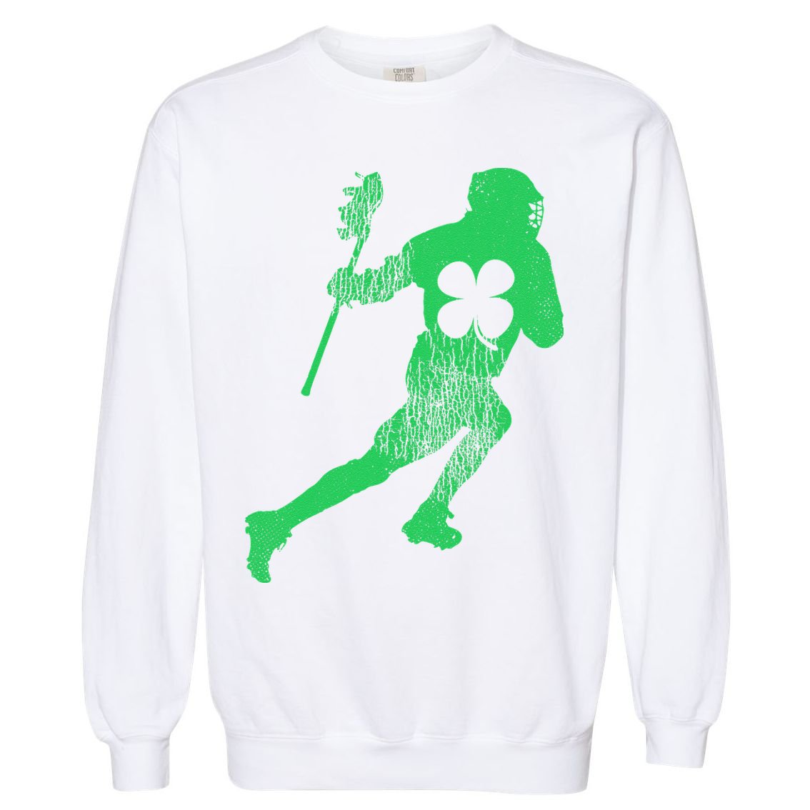 Lacrosse Gift St. Patrick's Day Shamrock Irish Saint Paddy's Garment-Dyed Sweatshirt
