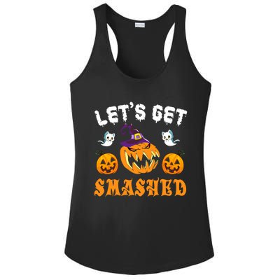 LetS Get Smashed Pumpkin Funny Halloween Gift Ladies PosiCharge Competitor Racerback Tank