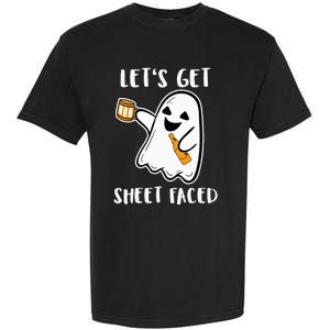 Let's Get Sheet Faced Boos Beer Drinking Boo Ghost Halloween Garment-Dyed Heavyweight T-Shirt