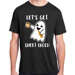 Let's Get Sheet Faced Boos Beer Drinking Boo Ghost Halloween Adult ChromaSoft Performance T-Shirt