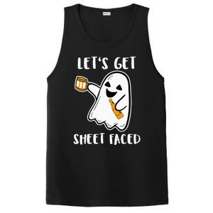 Let's Get Sheet Faced Boos Beer Drinking Boo Ghost Halloween PosiCharge Competitor Tank