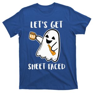 Let's Get Sheet Faced Boos Beer Drinking Boo Ghost Halloween T-Shirt