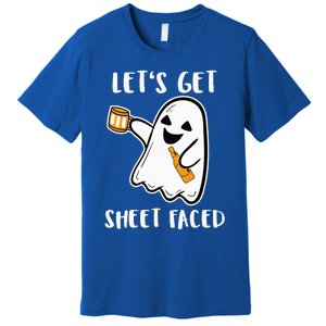 Let's Get Sheet Faced Boos Beer Drinking Boo Ghost Halloween Premium T-Shirt