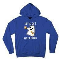 Let's Get Sheet Faced Boos Beer Drinking Boo Ghost Halloween Tall Hoodie