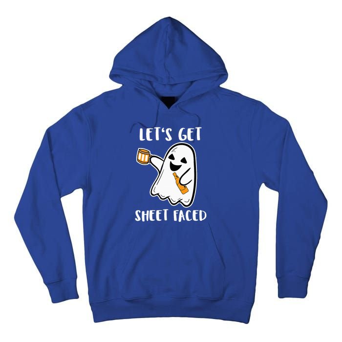 Let's Get Sheet Faced Boos Beer Drinking Boo Ghost Halloween Tall Hoodie