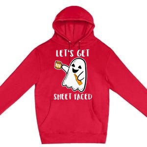 Let's Get Sheet Faced Boos Beer Drinking Boo Ghost Halloween Premium Pullover Hoodie