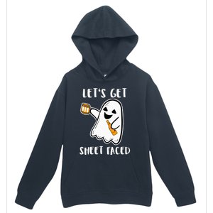 Let's Get Sheet Faced Boos Beer Drinking Boo Ghost Halloween Urban Pullover Hoodie