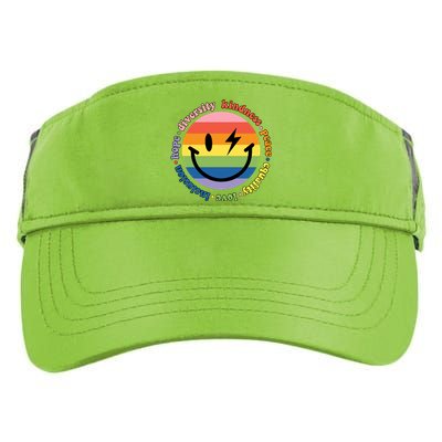 LGBT Groovy Smile Pride Month Rainbow Flag Adult Drive Performance Visor