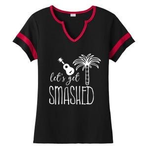 Let's Get Smashed Ladies Halftime Notch Neck Tee