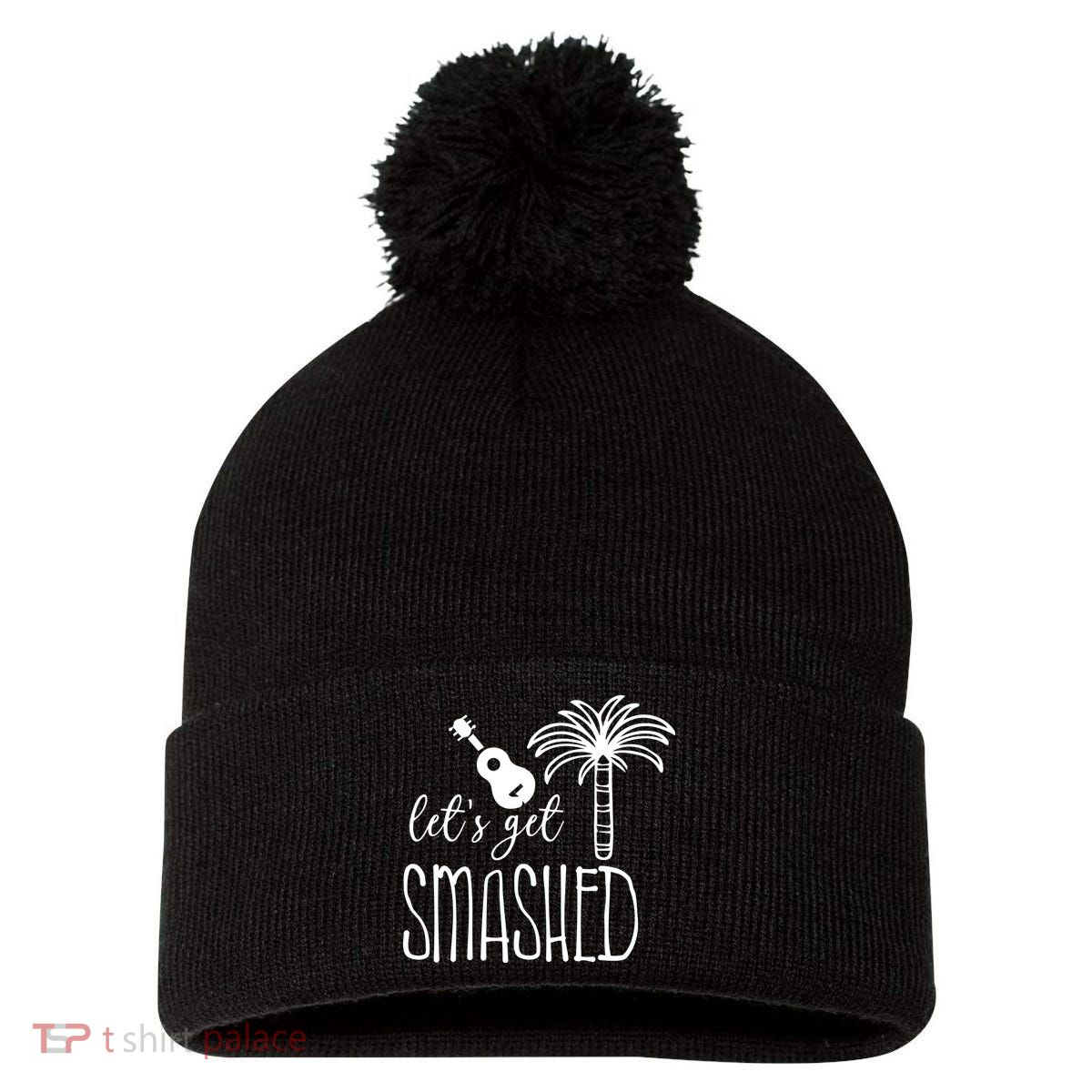 Let's Get Smashed Pom Pom 12in Knit Beanie