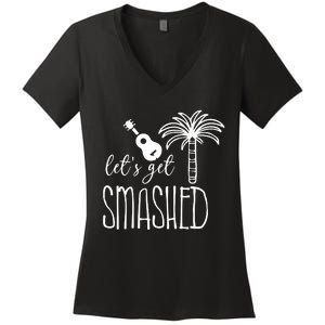 Let's Get Smashed Women's V-Neck T-Shirt