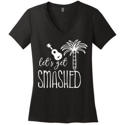 Let's Get Smashed Women's V-Neck T-Shirt